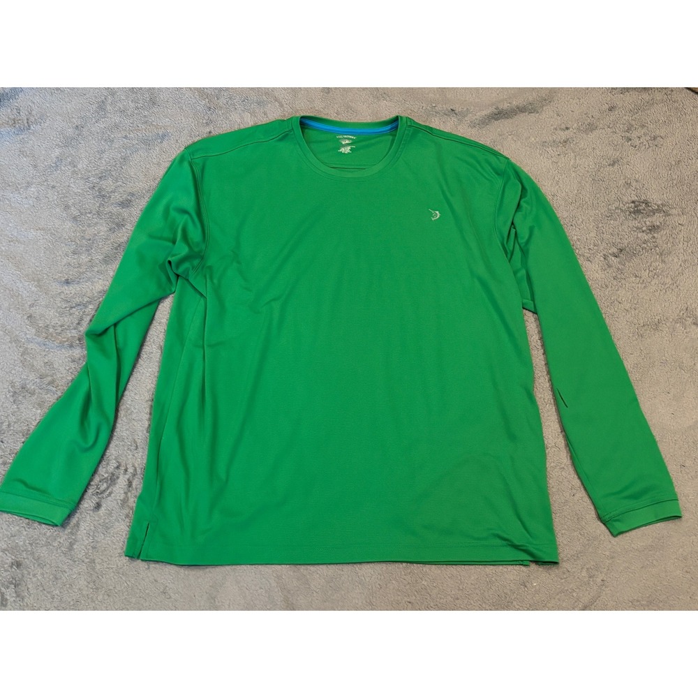 Reel Legends Mens XXL Green Long Sleeve Performance Fishing Shirt Marlin Logo